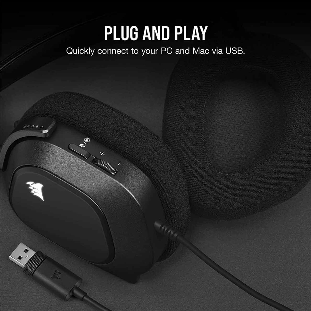 Corsair HS80 RGB USB Wired Gaming Headset