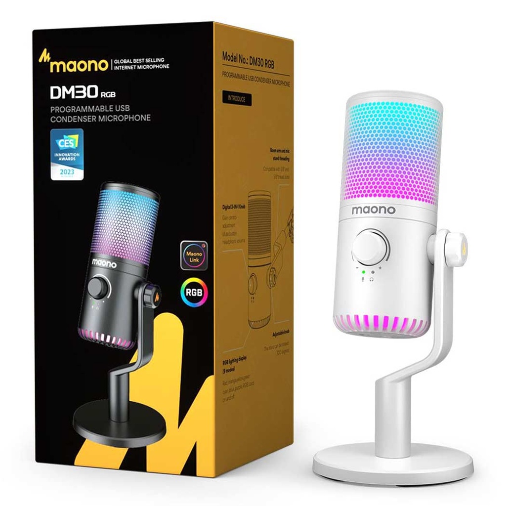 MAONO DM30 RGB USB Microphone