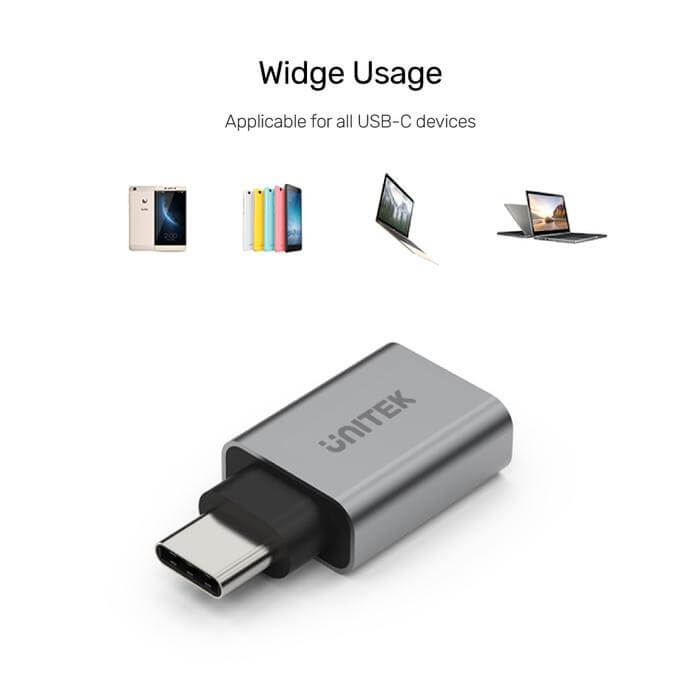 UNITEK USB3.1 USB-C (Male) to USB-A (Female) Aluminum Adaptor