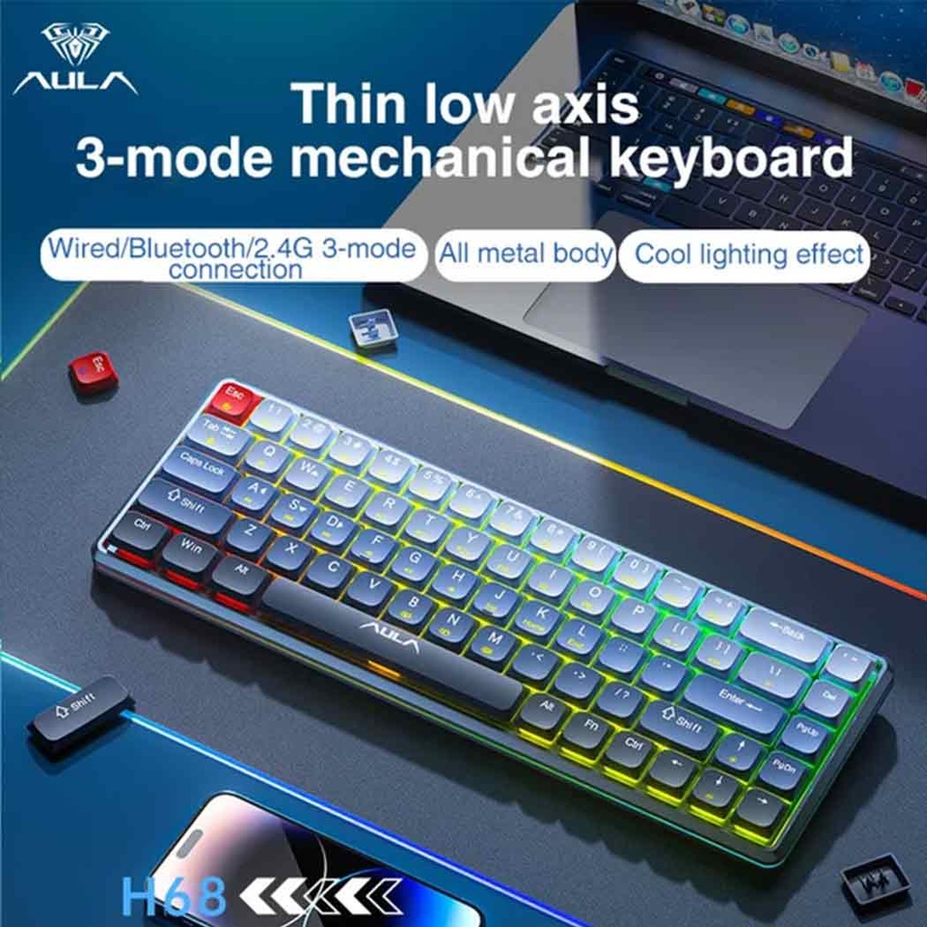 Aula H68 3 modes Mechanical Keyboard