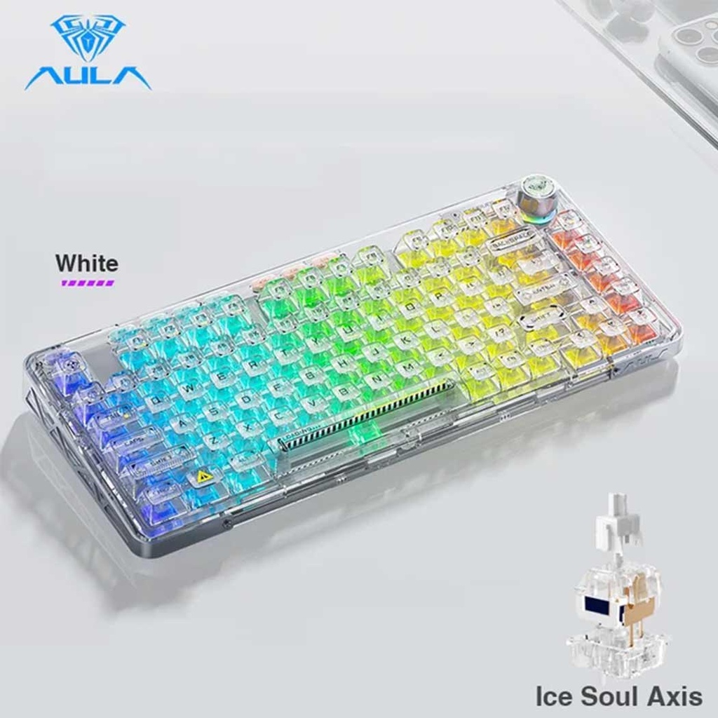 AULA F81  Hot-Swappable Transparent Mechanical Keyboard