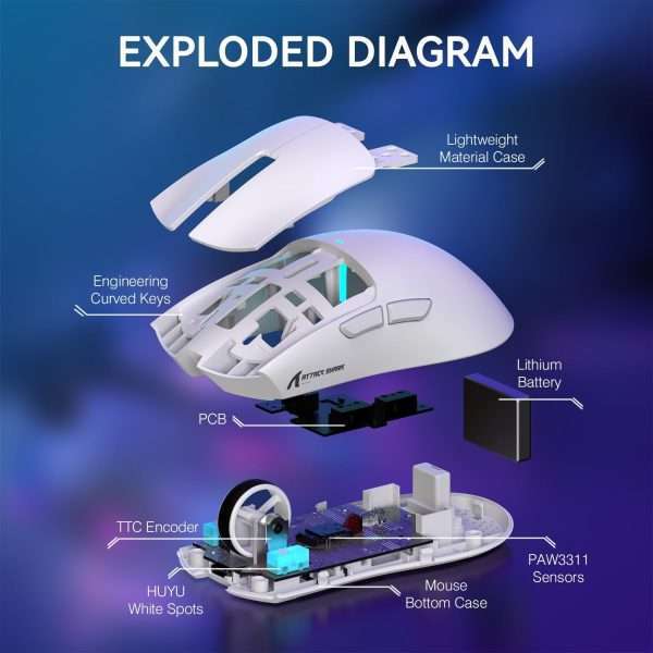 Attack Shark X11 Wireless + Bluetooth Gaming Mouse