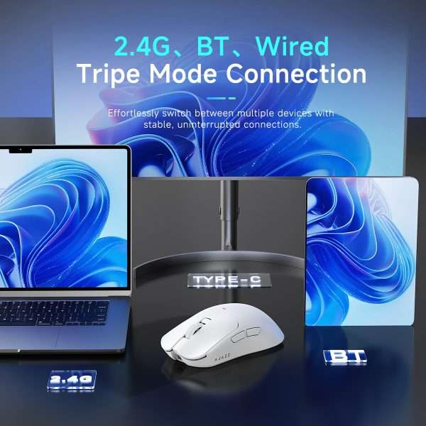 Ajazz AJ200 NL AI MC AI Wireless Gaming Mouse Voice (Charging Base Version)-Activated