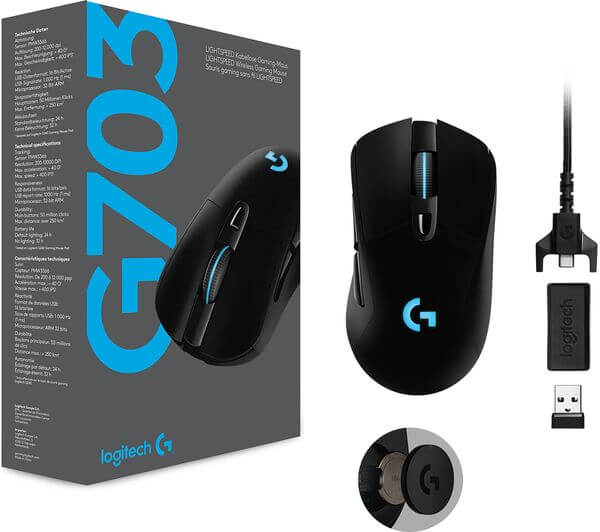 Logitech G703 Hero Lightspeed Wireless Gaming Mouse