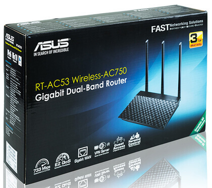 Asus RT-AC53 AC750 Dual Band WiFi Router