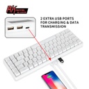 RK68 Wireless Mechanical Gaming Keyboard - Hot Swappable Switch (white)