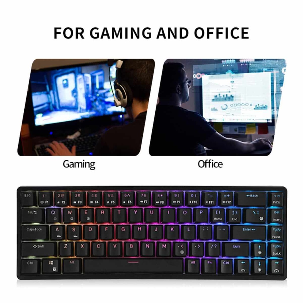 RKG68 Wireless Mechanical Gaming Keyboard - Hot Swappable Switch
