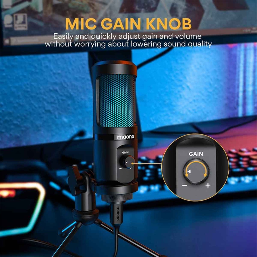 Maono PM641 TR RGB Portable USB Microphone