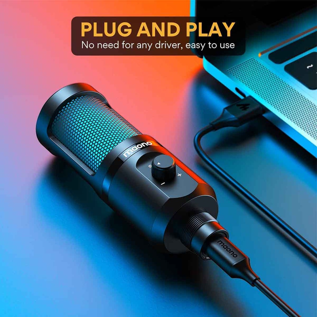 Maono PM641 TR RGB Portable USB Microphone