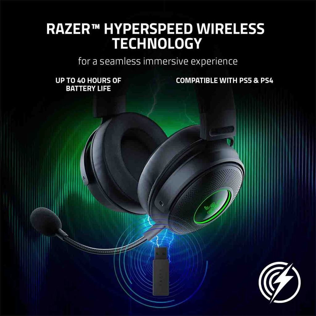 Razer Kraken V3 Pro Wireless Gaming Headset with Razer HyperSense