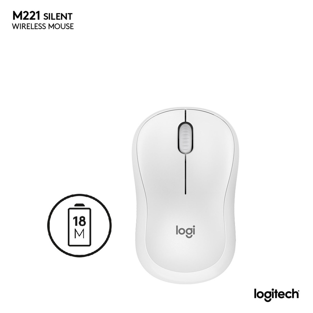 Logitech M221 Wireless Mouse with Silent Clicks