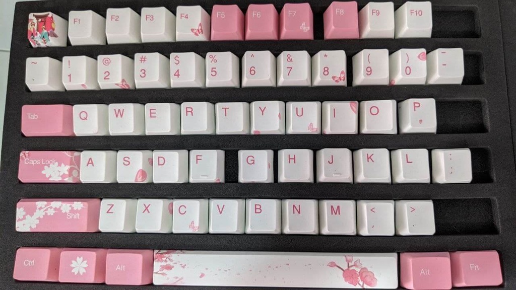 Keycaps Sakura Theme