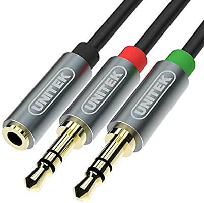 UNITEK 0.2M, 3.5MM Female to 2*3.5MM