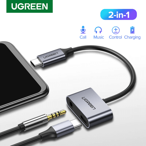 UGREEN USB-C to 3.5mm + USB-C Charing