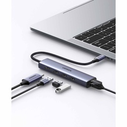 UGREEN Type-C To 3*USB 3.0 +HDMI 4K 60Hz +RJ45 (Gigabit) Converter
